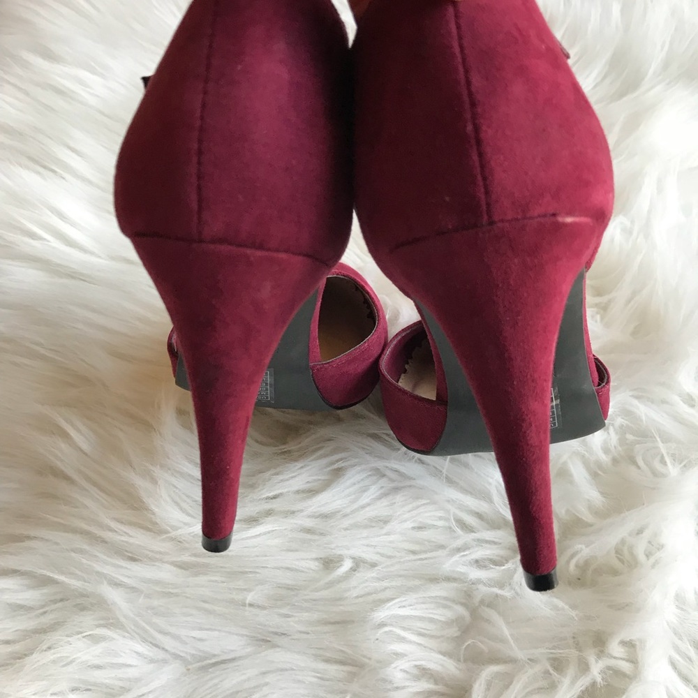 Forever 21 Burgundy Heels Pumps Size 7.5 EUC - Picture 5 of 8